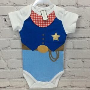 Midwest Gift Cowboy Creeper Western Rodeo Infant One Piece Snap Closure 12/18 mo